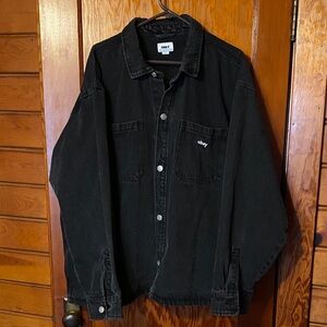 Obey Men's Black Shirt Jacket